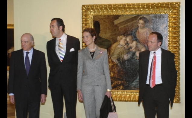 Los Duques de Lugo durante la exposición