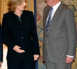 Don Juan Carlos con la Ministra de Asuntos Exteriores de Israel, Tzipi Livni