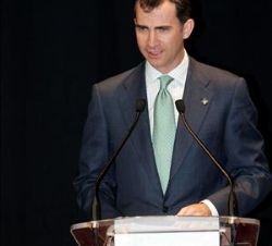 El Príncipe de Asturias, durante su intervención