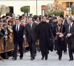 Su Alteza Real la Infanta Doña Elena a su llegada a la Catedral de Palencia