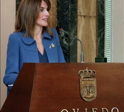 Doña Letizia durante su discurso