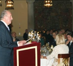 Don Juan Carlos, durante sus palabras