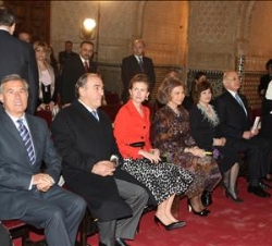 Doña Sofía y la Primera Dama de Siria, Asma Al-Assad, durante el concierto