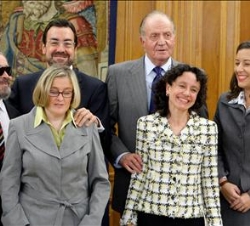 Don Juan Carlos, con los miembros del Pleno del Consejo General de la ONCE