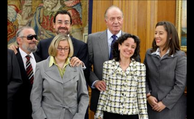 Don Juan Carlos, con los miembros del Pleno del Consejo General de la ONCE