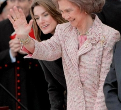 La Reina, junto a la Princesa de Asturias