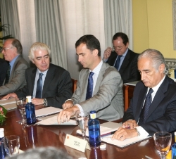 Don Felipe, durante la reunión
