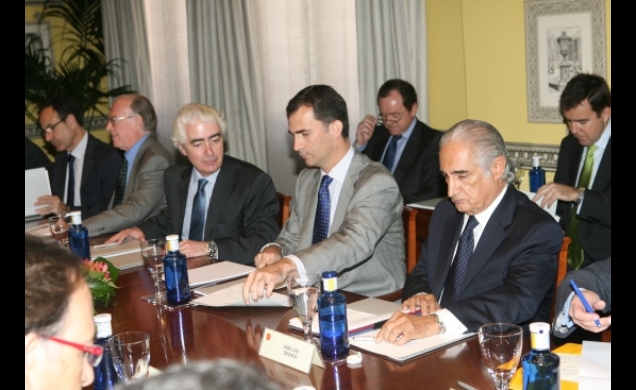 Don Felipe, durante la reunión