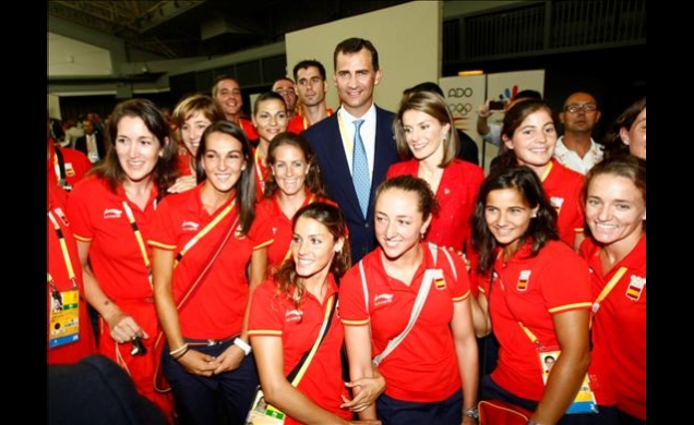 Los Príncipes, con los olímpicos españoles