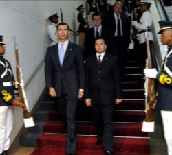 El Príncipe de Asturias, a su llegada a República Dominicana