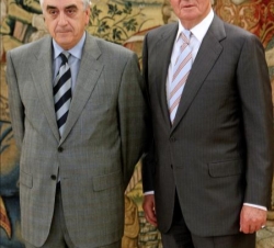 Don Juan Carlos, con el presidente del CES