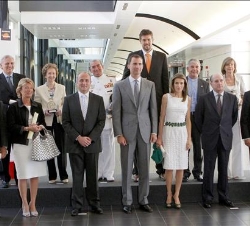 Los Príncipes de Asturias, tras presidir la ceremonia del nombramiento como nuevos embajadores honorarios de la Marca España