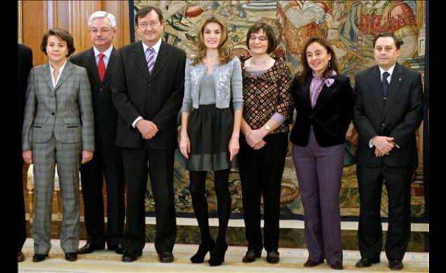 Doña Letizia, con los representantes de SEPAR