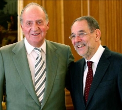 Don Juan Carlos con Javier Solana