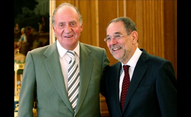 Don Juan Carlos con Javier Solana