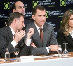 Los Príncipes, con el presidente del Gobierno de Aragón, Marcelino Iglesias