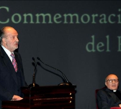 Su Majestad el Rey durante su intervención en el acto conmemorativo del 1100 aniversario del Reino de León