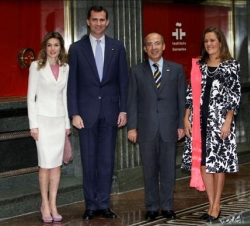 Los Príncipes de Asturias acompañados por el Presidente de México, Felipe Calderón y su esposa, Margarita Zavala