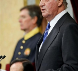 Don Juan Carlos, durante su discurso