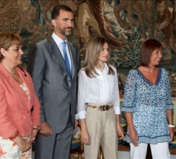 Los Príncipes, con la presidenta del Consell de Mallorca y la consejera ejecutiva de Territorio de la institución insular