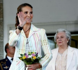 Doña Elena presenció las pruebas acompañada por Su Alteza Real la Infanta Doña Pilar