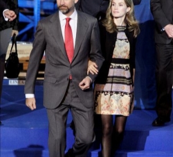 Don Felipe y Doña Letizia durante la inauguración
