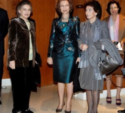 La Reina y la Princesa Irene, con la presidenta de la Fundación Albéniz y directora de la Escuela Superior de Música Reina Sofía