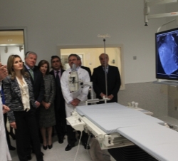 La Princesa de Asturias en la sala de Diagnóstico por imagen
