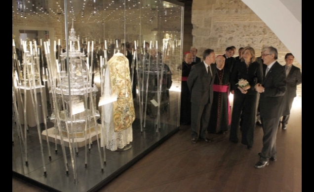 Su Alteza Real la Infanta Doña Cristina durante su visita al Museo Diocesano de la Archidiócesis de Zaragoza