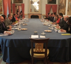 Vista de la reunión de trabajo de la Comisión Delegada de la Fundación Príncipe de Girona