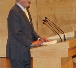 Don Juan Carlos, durante su intervención