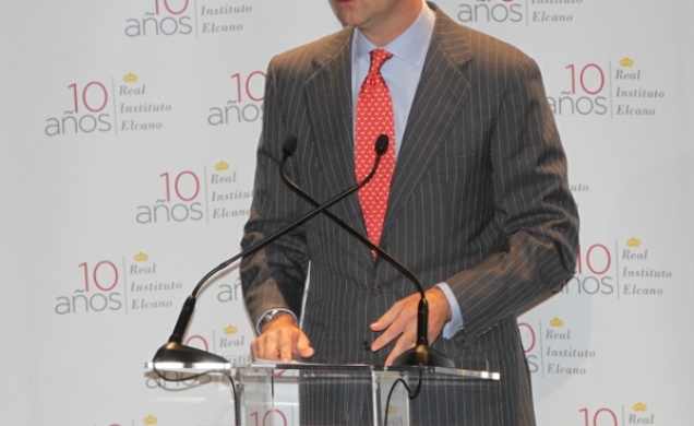 Su Alteza Real el Príncipe de Asturias durante su intervención