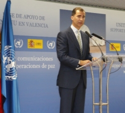 El Príncipe de Asturias, durante su discurso