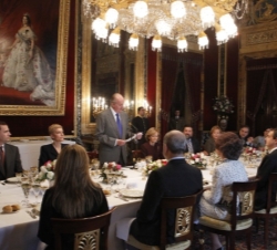 Don Juan Carlos durante su intervención en el almuerzo