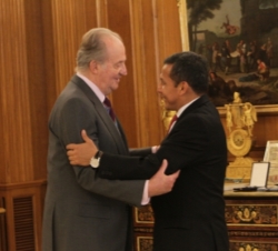 Su Majestad el Rey recibe a Ollanta Humala, Presidente de la República del Perú