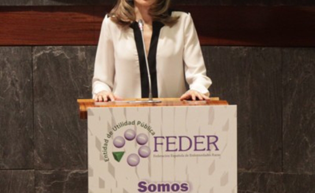 Doña Letizia, durante su discurso