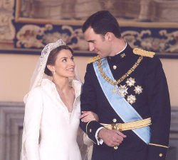 SS.AA.RR. los Príncipes de Asturias en el día de su boda.