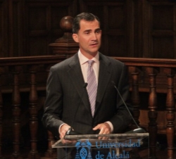 El Príncipe de Asturias durante su intervención