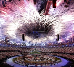 Apertura de los XXX Juegos Olímpicos "Londres 2012". Imagen general del Estadio Olímpico
