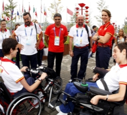 S.A.R. la Infanta Doña Elena, en los Juegos Paralímpicos de Pekín 2008