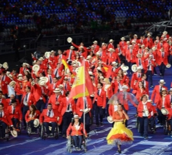 Asistencia a los XIV Juegos Paralímpicos "Londres 2012". La delegación española durante la inauguración de los XIV Juegos Paralímpicos