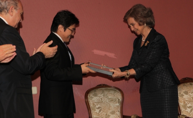 Entrega del XXIX Premio Reina Sofía de Composición Musical. Doña Sofía entrega el galardón al compositor coreano Hong-Jun Seo