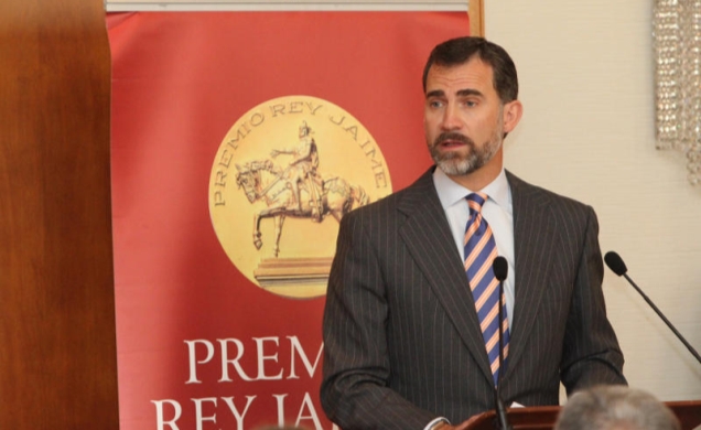 S.A.R. el Príncipe de Asturias, durante su intervención
