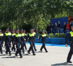 Una unidad de la Policía Municipal durante el desfile