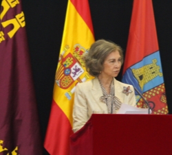 Doña Sofía durante su intervención