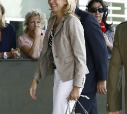 Su Alteza Real la Infanta Doña Cristina a su llegada al Hospital Universitario