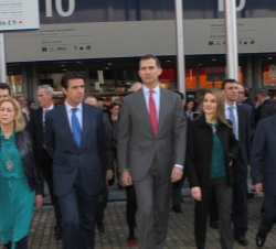 Sus Altezas Reales los Príncipes de Asturias a su llegada a la Feria Internacional de Turismo-FITUR