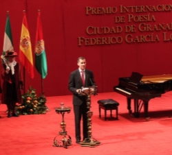 Don Felipe durante su discurso en el Auditorio Nacional "Manuel de Falla"