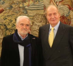 Don Juan Carlos junto al Vicepresidente del Parlamento Europeo, Miguel Ángel Martínez Martínez