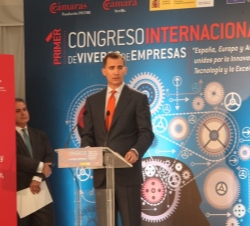 Don Felipe durante su intervención en la inauguración del Congreso